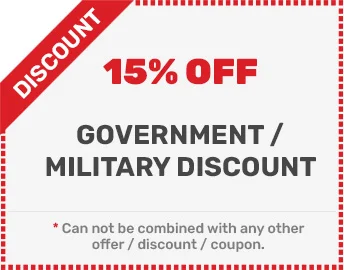 Government / Military Discount 15% off